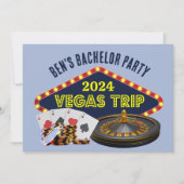 Custom Bachelor Party Las Vegas Casino Einladung (Vorderseite)