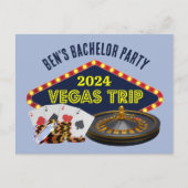 Custom Bachelor Party Las Vegas Einladung Postkarte (Vorderseite)