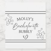 Custom Bachelorette Bubbly Weinetikett (Einzelnes Label)