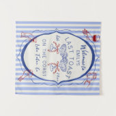 Custom Bachelorette | Last Toast on the Coast Wandteppich (Vorderseite (Horizontal))