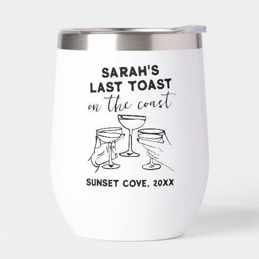 Custom Bachelorette Letzten Toast auf der Küste Pa (Links)