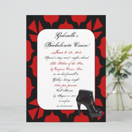 Custom Bachelorette Locarno Einladung (Stehend Vorderseite)