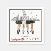 Custom Bachelorette New York City Skyline Fashion Serviette (Vorderseite)