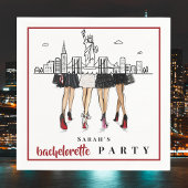 Custom Bachelorette New York City Skyline Fashion Serviette