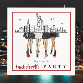 Custom Bachelorette New York City Skyline Fashion Serviette