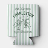 Custom Bachelorette Pastel Stripes Martini Cheers Dosenkühler (Rückseite)