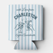 Custom Bachelorette Pastel Stripes Martini Cheers Dosenkühler (Rückseite)