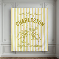 Custom Bachelorette Pastel Stripes Martini Cheers