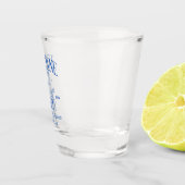 Custom Bacheloretto Retro Cocktail Blau Schnapsglas (Rechts)