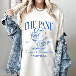 Custom Bacheloretto Retro Cocktail Blau T-Shirt