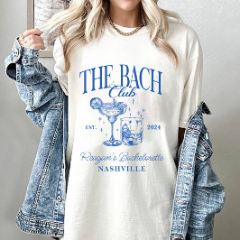 Custom Bacheloretto Retro Cocktail Blau T-Shirt
