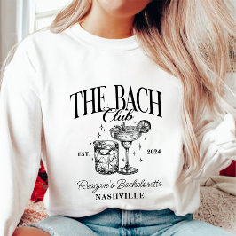 Custom Bacheloretto Retro Cocktail Schwarz Sweatshirt