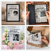 Custom Back in 2009 Newspaper Birthday Card, Trend Feiertagskarte