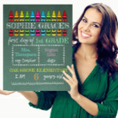 "Custom Back to School Sign", erster Schultag Fotodruck