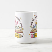 Custom Back to School Teacher Book Kaffeetasse (Mittel)