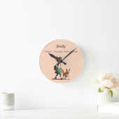 Custom Back to School Wall Clock Runde Wanduhr (Zuhause)
