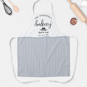 Custom, Bäckerei White and Blue Streifen Bauernhof Schürze