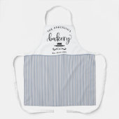 Custom, Bäckerei White and Blue Streifen Bauernhof Schürze (Vorderseite)