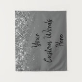 Custom Background Anniversary Foto Booth Gray Wandteppich (Vorderseite)
