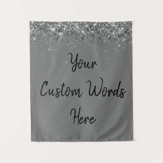 Custom Background Anniversary Foto Booth Gray Wandteppich (Vorderseite)