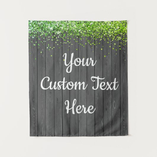 Custom Background Birthday Party Foto Stand Green Wandteppich (Vorderseite)