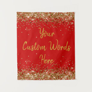 Custom Background Birthday Party Foto Stand Rot Wandteppich