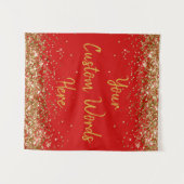 Custom Background Birthday Party Foto Stand Rot Wandteppich (Vorderseite (Horizontal))