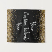 Custom Background Birthday Party Foto Stand Schwar Wandteppich (Vorderseite (Horizontal))