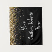 Custom Background Birthday Party Foto Stand Schwar Wandteppich (Vorderseite)