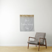 Custom Background Birthday Party Foto Stand Silver Wandteppich (Beispiel)
