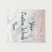 Custom Background Birthday Party Marble Foto Stand Wandteppich (Vorderseite (Horizontal))