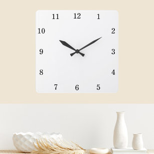 Custom Background Color Personalized Wall Clock Quadratische Wanduhr