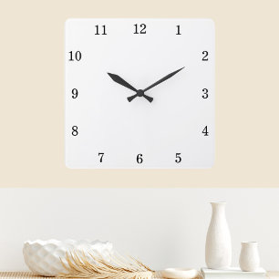 Custom Background Color Personalized Wall Clock Quadratische Wanduhr