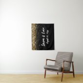 Custom Background Wedding Foto Booth Black and Gol Wandteppich (Beispiel)