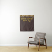 Custom Background Wedding Foto Booth Brown & Gold Wandteppich (Beispiel)