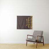 Custom Background Wedding Foto Booth Brown & Gold Wandteppich (Beispiel (Horizontal))