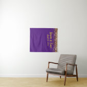 Custom Background Wedding Foto Stand Lila & Gold Wandteppich (Beispiel (Horizontal))