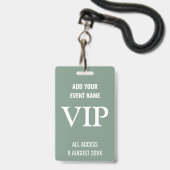 Custom Backpass Event Festival VIP Ausweis (Vorderseite mit Schlüsselband)