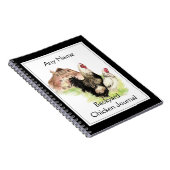 Custom Backyard Chicken Journal Watercolor Notizblock (Rechte Seite)