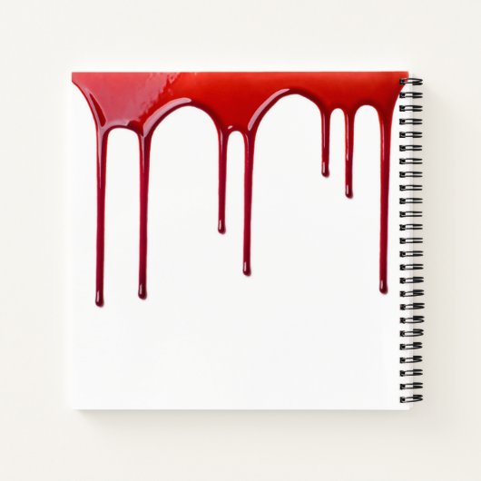 Custom Bad Ideas Dripping Blood Sketchbook Notizblock (Rückseite)