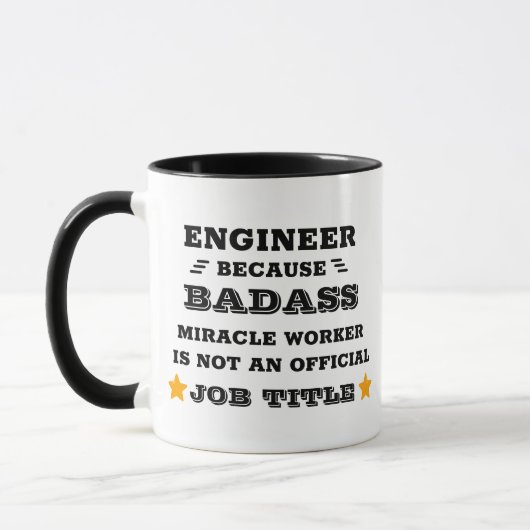Custom Badass Engineer Tasse - Funny Office Gesche (Links)
