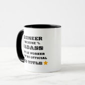Custom Badass Engineer Tasse - Funny Office Gesche (Vorderseite Links)