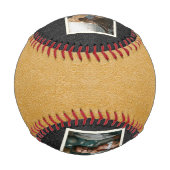 Custom Badass Vater Club Retro Coole Fotomaterial Baseball (Vorderseite)