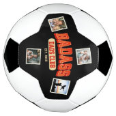 Custom Badass Vater Club Retro Coole Fotomaterial Fußball (Gedreht)