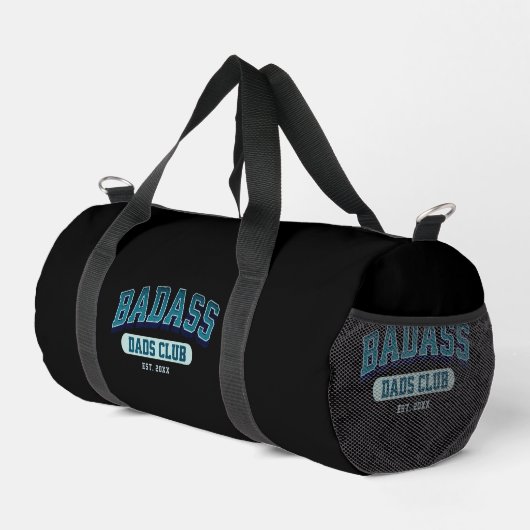 Custom Badass Vater Club Retro Cooler Trendy Fun Duffle Bag (Rechte Ecke)