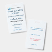 Custom Badge | Create Your Own Logo Ausweis (Vorder- & Rückseite)