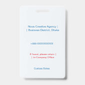 Custom Badge | Create Your Own Logo Ausweis (Rückseite)