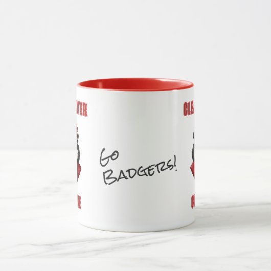 CUSTOM Badger Mascot | Rote Uni Tasse (Zentrum)