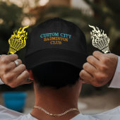Custom Badminton Club Geschenk für Team- und City- Bestickte Baseballkappe