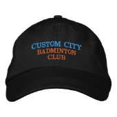 Custom Badminton Club Geschenk für Team- und City- Bestickte Baseballkappe (Vorderseite)